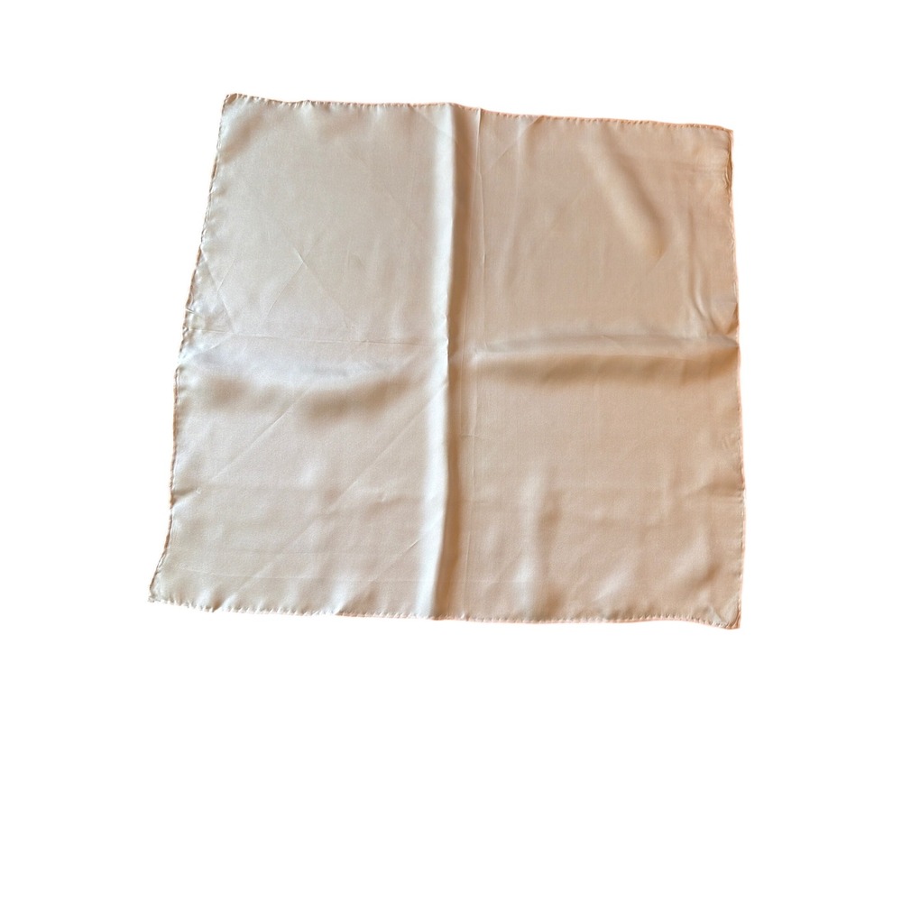 Ashear Pocket Square Blush Pink Silk Hand Rolled Edge Solid Twill Formal